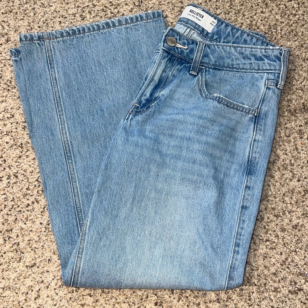 Hollister Light Blue Low-Rise Baggy